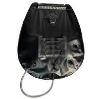 Réservoir d'eau portable en PVC noir 25L, conteneur d'eau pour le camping avec tuyau
