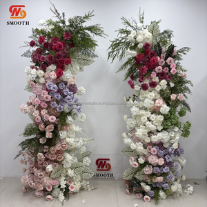 SMOOTH Custom Horn Flower Arch Wedding Stage <b>Backdrop</b> Decoration Flower <b>Stand</b> <b>Backdrop</b> For Party Events - Product Image 1