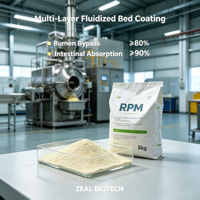 Méthionine Protégée par le Rumen (RPM) DL-Méthionine Enduit, Additif Alimentaire 60%-95% pour Vaches Laitières, Bovins de Boucherie, Ovins T/AHSX 2-2024 Standard