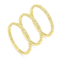 Ensemble de bracelets en cuivre plaqué or 14 carats de style européen luxueux avec design sphérique, bracelets élégants pour femmes en gros