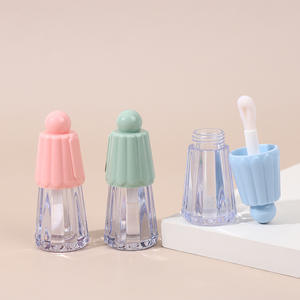 <span class=keywords><strong>P</strong></span>-LAN Hete Verkoop 4Ml Plastic Unieke Lipgloss Container Custom Private Label Kids Roze Grote Borstel Lipgloss Buizen Met Toverstaf - Product Image 4