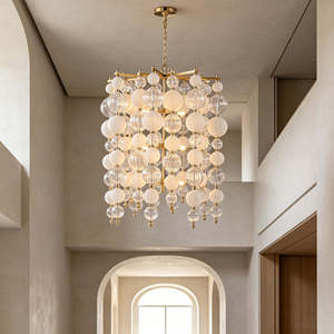 Industrial Brass Pendant <b>Light</b> with Chain Suspension <b>for</b> <b>Living</b> <b>Room</b> <b>Ceiling</b> Lamp Warm White LED 3500K IP44 - Product Image 3