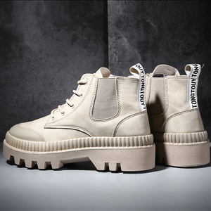 Automne et hiver, fond épais, bottes Martin, <span class=keywords><strong>sauvage</strong></span>, milieu, cuir, outillage, bottes pour hommes - Product Image 3