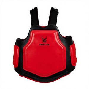 Protège-poitrine respirant Golden Wave pour la boxe et les arts martiaux, en cuir PU, protection corporelle pour Muay Thai MMA, emballage personnalisé pour l'été - Product Image 2