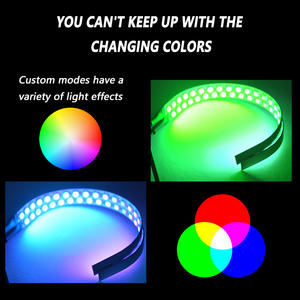 Fluide 12V APP voiture LED projecteur lentille phare <span class=keywords><strong>Halo</strong></span> anneaux 2.5 <span class=keywords><strong>3</strong></span> pouces DRL démon yeux lumière décorative 360 degrés LED Devil Eye - Product Image 6