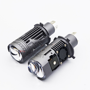 หลอดไฟหน้ารถยนต์ขนาดเล็ก H4 <span class=keywords><strong>Bi</strong></span>-LED โปรเจคเตอร์เลนส์พร้อมพัดลม ไฟหน้า LED ไฟสูง-ต่ำ หลอดไฟ LED 110w เลนส์คู่ สำหรับรถยนต์และมอเตอร์ไซค์ - Product Image 2