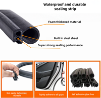 Bande de caoutchouc personnalisée pour porte de voiture, bande d'étanchéité noire en EPDM, bande composite en acier, bande d'étanchéité