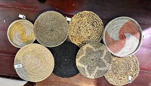 Cesta de Pared de Mimbre Ecológica de Moda - Decoración de Plato de Ratán - Plato de Pared Tejido de Vietnam - Cesta de Pared de Pasto Marino - Product Image 6