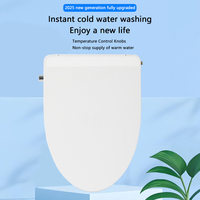 Ensemble de siège de toilette moderne en PP, moulé par injection, avec bidet à double jet, fixation au sol, pour appartement, vente en gros
