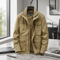 Veste longue d'hiver décontractée pour hommes coupe ajustée manteau chaud épais avec fermeture à glissière coton solide rembourré pour Parkers