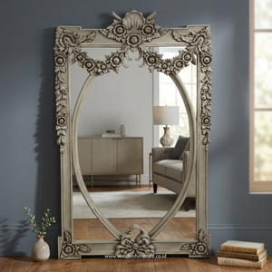 Antique Reproduction Mirror <b>Frame</b> French Style Wooden Accessories - Product Image 2