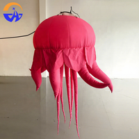 Modèle de méduse gonflable suspendu en tissu Oxford sur le thème de la vie marine Chenghuang pour la décoration de bar, de boîte de nuit, d'événement, de scène