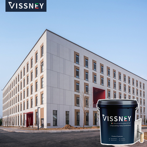 Revêtement liquide Vissney effet pierre acrylique, couleur granit, imperméable et ignifuge, application par pulvérisation pour murs de jardin, haute performance - Product Image 4