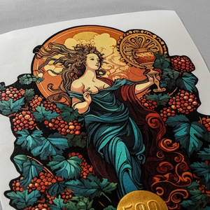 Matte varnished 3D dập nổi nhãn rượu vang tùy chỉnh thiết kế logo vàng lá dập nổi nhãn rượu vang cho chai thủy tinh - Product Image 4