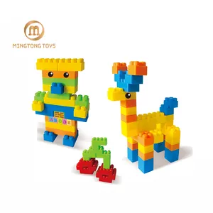 Hot Koop Kinderen Creatieve Diy Vervormd 3D Dier Trein Bakstenen Sets Plastic Mini Bouwsteen Speelgoed Voor Kinderen