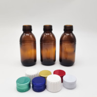 Médecine bon marché de haute qualité 125 ML bouteille en verre de sirop vide pour les boissons médicales cosmétiques