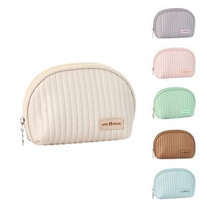 Sac de voyage portable léger en PU, sac cosmétique de voyage tendance, fermeture à glissière, design matelassé, maquillage pour femmes - Product Image 1