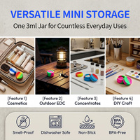 Vente en gros de pots en silicone ronds portables et étanches pour les voyages, avec couvercles, contenants de stockage multi-tailles, logo personnalisé, couleur, emballage en sachet OPP