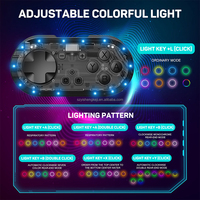 Manette de jeu sans fil KS54 avec éclairage RGB coloré pour NS Switch Lite OLED/Android/IOS/PC, manette de jeu durable avec vibration