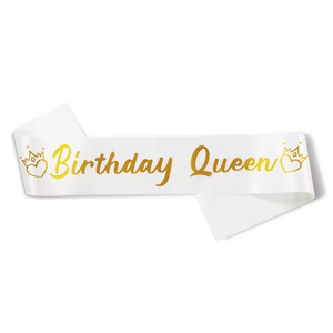 Elegante Fascia 'King/Queen' per Donne e Uomini, Decorazioni Divertenti per Feste di <span class=keywords><strong>Compleanno</strong></span>, Idee Regalo - Product Image 3