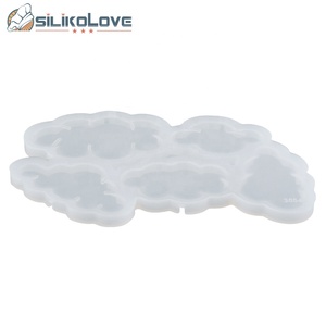 6-cavity multi-size cloud-shaped <b>silicone</b> resin jewelry making tool DIY lollipop mold - Product Image 4
