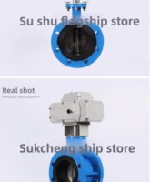Katup Kupu-kupu Flens Pneumatik D641X-16Q Baja Tahan Karat 304 Segel Lunak Anti Ledakan Pengaturan Penutupan Cepat DN100