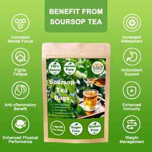 TK sıcak satış mikro çay 100% doğal <span class=keywords><strong>SourSop</strong></span> yaprakları OEM/ODM özel etiket lezzet metabolizması teşvik çay poşeti - Product Image 5