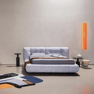 Lit plateforme bas capitonné <span class=keywords><strong>de</strong></span> <span class=keywords><strong>luxe</strong></span> <span class=keywords><strong>Paris</strong></span>, meubles <span class=keywords><strong>de</strong></span> chambre à coucher modernes, lit double taille king queen - Product Image 6