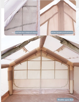 Tente de camping Oxford quatre saisons MF 7,5 m² entièrement automatique gonflable, une chambre, un salon, 6-8 personnes, imperméable