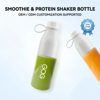 Bouteille shaker à protéines Tritan avec couvercle en forme de pétale et poignée. Sans BPA. Étanche aux fuites. Paroi extra épaisse. Pour la course à pied en salle de sport et en extérieur.