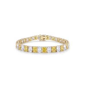 สร้อยข้อมือเพชรเทนนิสเรนโบว์เรเดียนท์ - ทอง 9k, 14k, 18k - Product Image 5