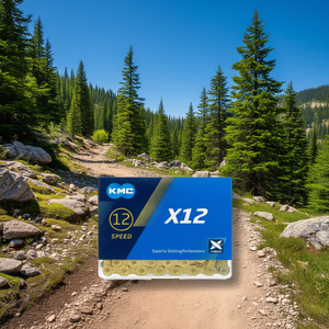 Cadena de Bicicleta Kmc X12 de 12 Velocidades, Color Dorado, para Bicicleta de Montaña, Carretera y Gravel, Compatible con Shimano, Sram, Campagnolo, con Missing Link - Product Image 2