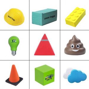 Custom Hot Sales High Quality Pyramid Pu Stress Relievers Stress Toy Stress <b>Ball</b> - Product Image 2