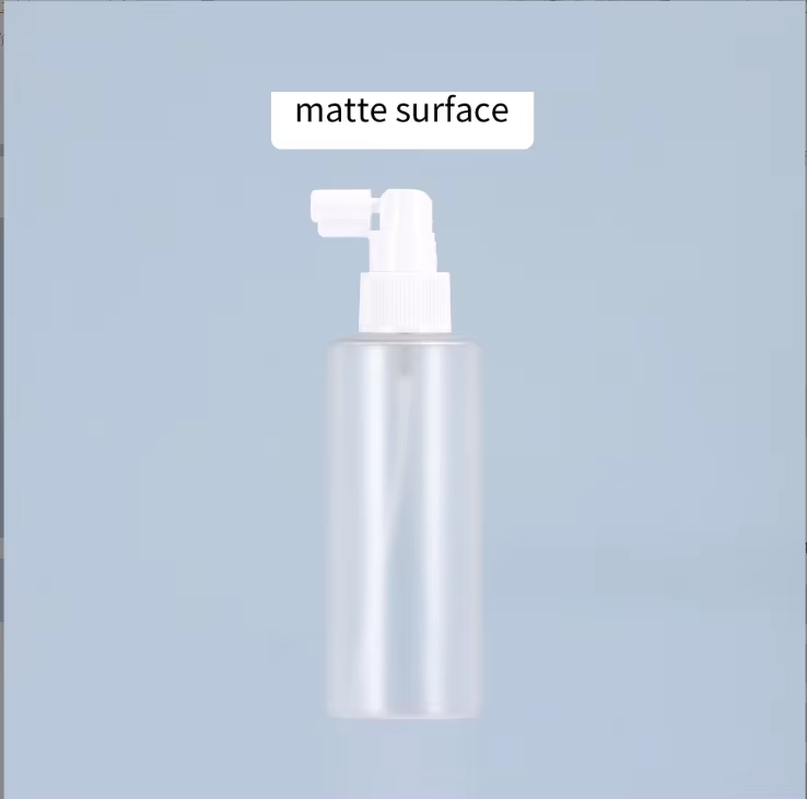 Botella transparente mate + catéter blanco