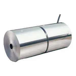 Rollo de papel de aluminio jumbo para embalaje de alimentos, material de aluminio de 10 micras, grado alimenticio, 8011-0