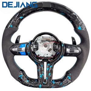 Volant de voiture en cuir Alcantara M-Sport pour <span class=keywords><strong>BMW</strong></span> F01 F20 F30 F21 F22 F31 F32 F25 M3 M5 X1 <span class=keywords><strong>X2</strong></span> Fibre de carbone avec LED - Product Image 5