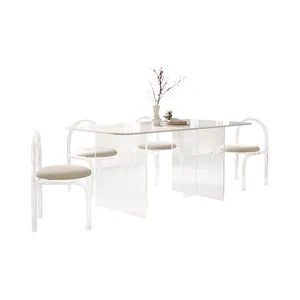 Custom Folding Clear Vanity Hochzeits stuhl ins Stil beliebte Make-up transparent Moderne Acryl Stuhl Esszimmers tühle