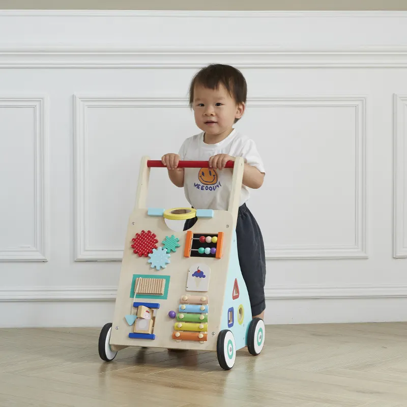 Asweets 2023 nouveaux matériaux marcheur en bois de haute qualité bébé apprentissage pousser/tirer jouets marcheurs jouets