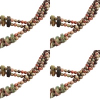 Perles rondes en jadéite de Birmanie naturelle 16"