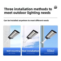 Réverbère solaire LED haute puissance super lumineux capteur Radar intégré lampe de cour ABS étanche IP65 éclairage extérieur de route