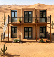 Villa conteneur préfabriquée moderne extensible pour hôtel de vacances, assemblage rapide, aménagement personnalisé, fourniture complète d'intérieur.