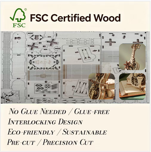 <span class=keywords><strong>Puzzle</strong></span> 3D in Legno FSC Senza <span class=keywords><strong>Colla</strong></span>, Casa in Miniatura Fai-da-Te <span class=keywords><strong>per</strong></span> Adulti, Regalo Direttamente dalla Fabbrica - Product Image 4