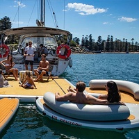 Loisirs Terre 322 422 Plate-Forme Gonflable Air Lounge Pontoon Jet Ski E Dock Avec Échelle Pour Yacht Bateau Queue