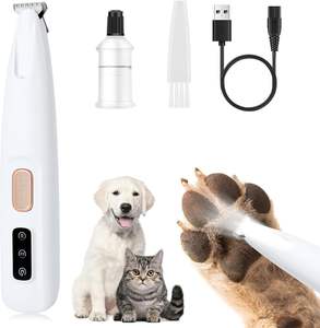 Tondeuse pour animaux de compagnie étanche avec lumière LED pour la tonte des pattes, des oreilles, du visage, du derrière et des sourcils, rechargeable par USB pour chien - Product Image 1