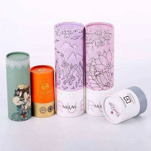 Custom Design Biodegradable Perfume Bottle Cylinder <b>Cardboard</b> Kraft Paper Tube Paper Packaging Tube - Product Image 3