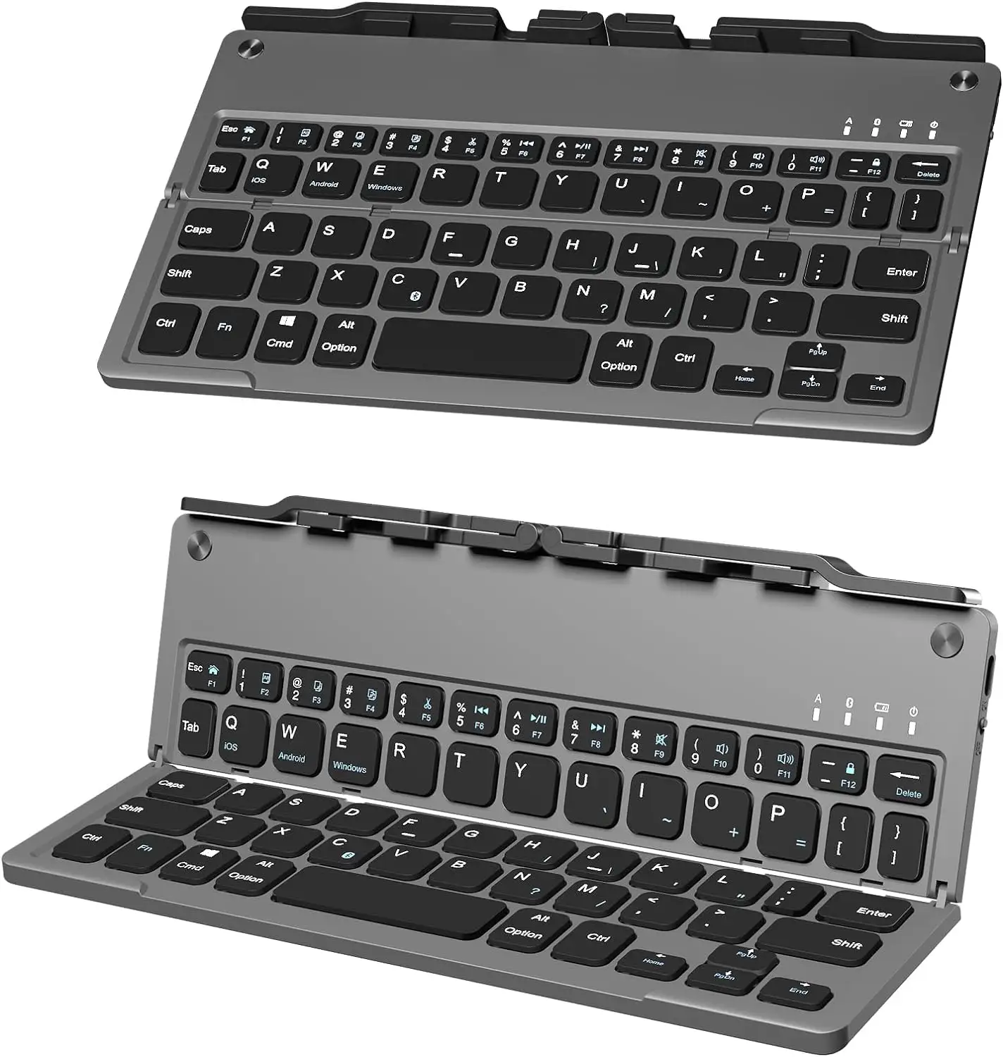 tragbare ABS wiederaufladbare kabellose tastatur biegsame bluetooth ohne fil faltbare mini-taschentastatur für handy