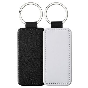 Custom Blank Heat Transfer Diy Double-Size Printed Keychain Pu <b>Leather</b> Double Sides Sublimation <b>Keyring</b> - Product Image 4