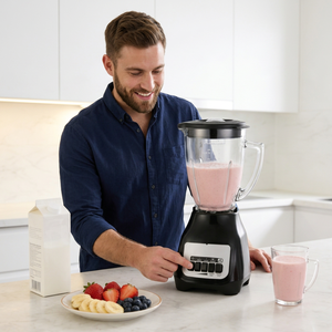 <span class=keywords><strong>Licuadora</strong></span> Eléctrica de Mesa <span class=keywords><strong>Oster</strong></span> Home Smart, 550W, Velocidad Variable, Función de Pulso, Jarra de Plástico ABS de 1.25L, 1 Año de Garantía, Uso Comercial - Product Image 2