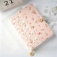 Carnet en tissu dentelle fleurie A5 A6, carnet floral fait main, ligné ou vierge, journal de voyage, cadeau