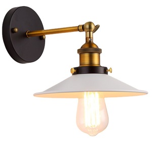 Wall <b>Lamp</b> Iron Shade E26 Incandescent Bulb <b>Switch</b> Control Industrial Style Lighting Fixture - Product Image 2